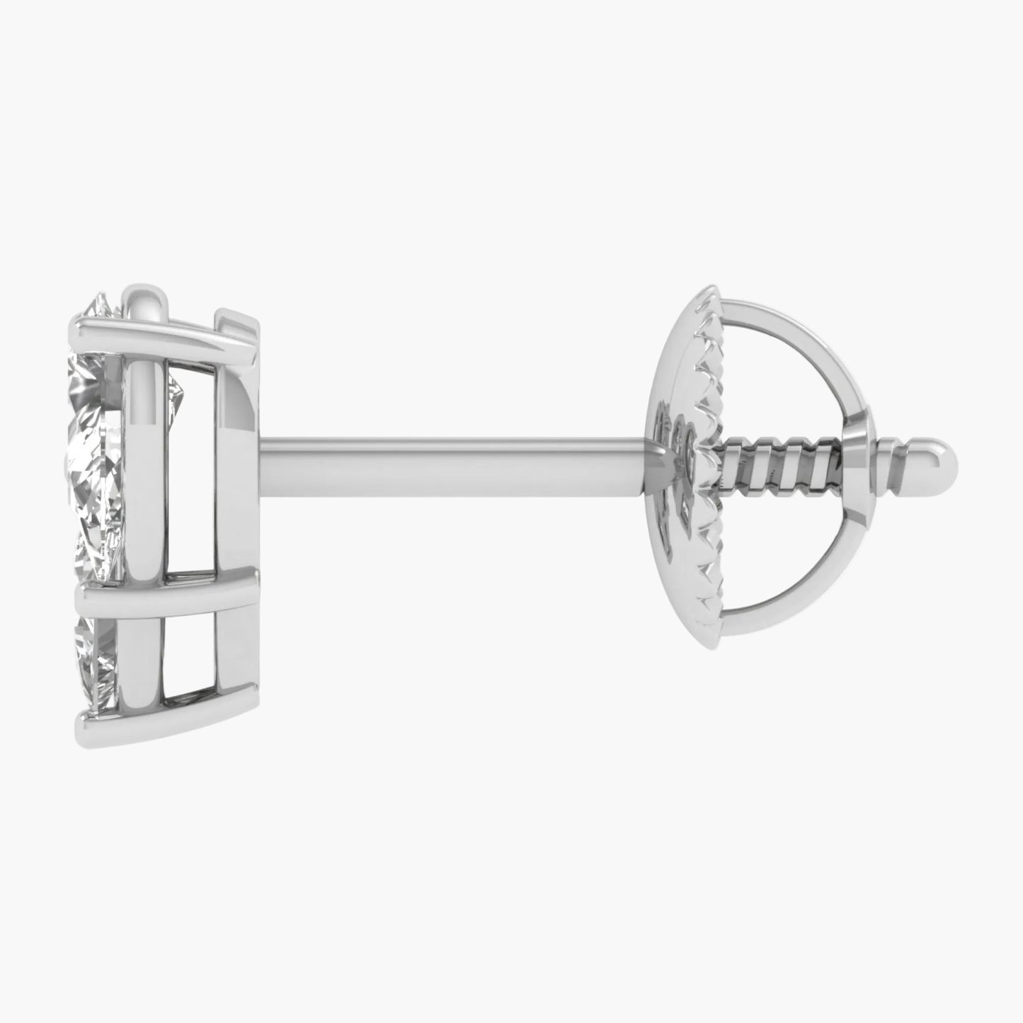 Diamond earring on a white background