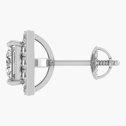 Diamond earring on a white background