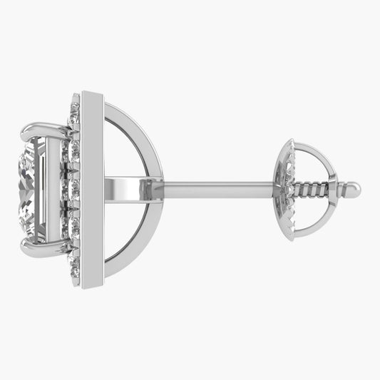 Diamond earring on a white background