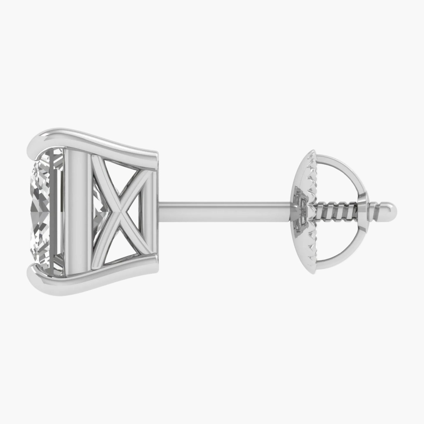 Diamond earring with a white background