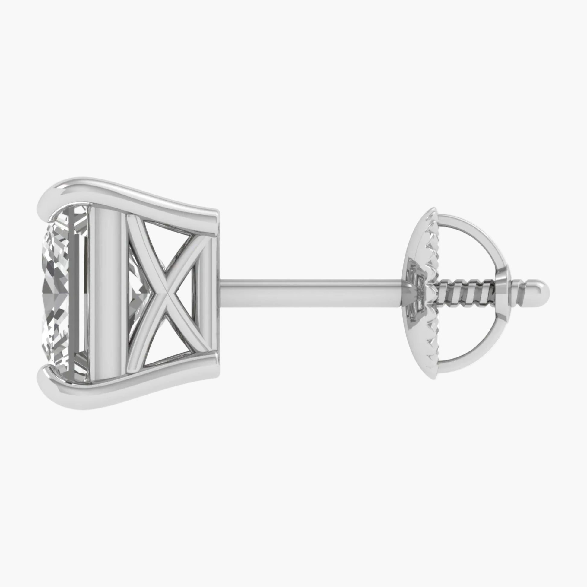 Diamond earring with a white background