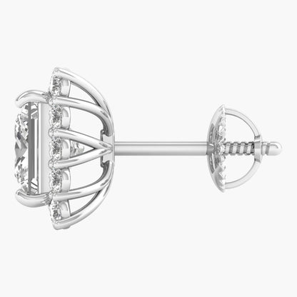 Diamond earring on a white background