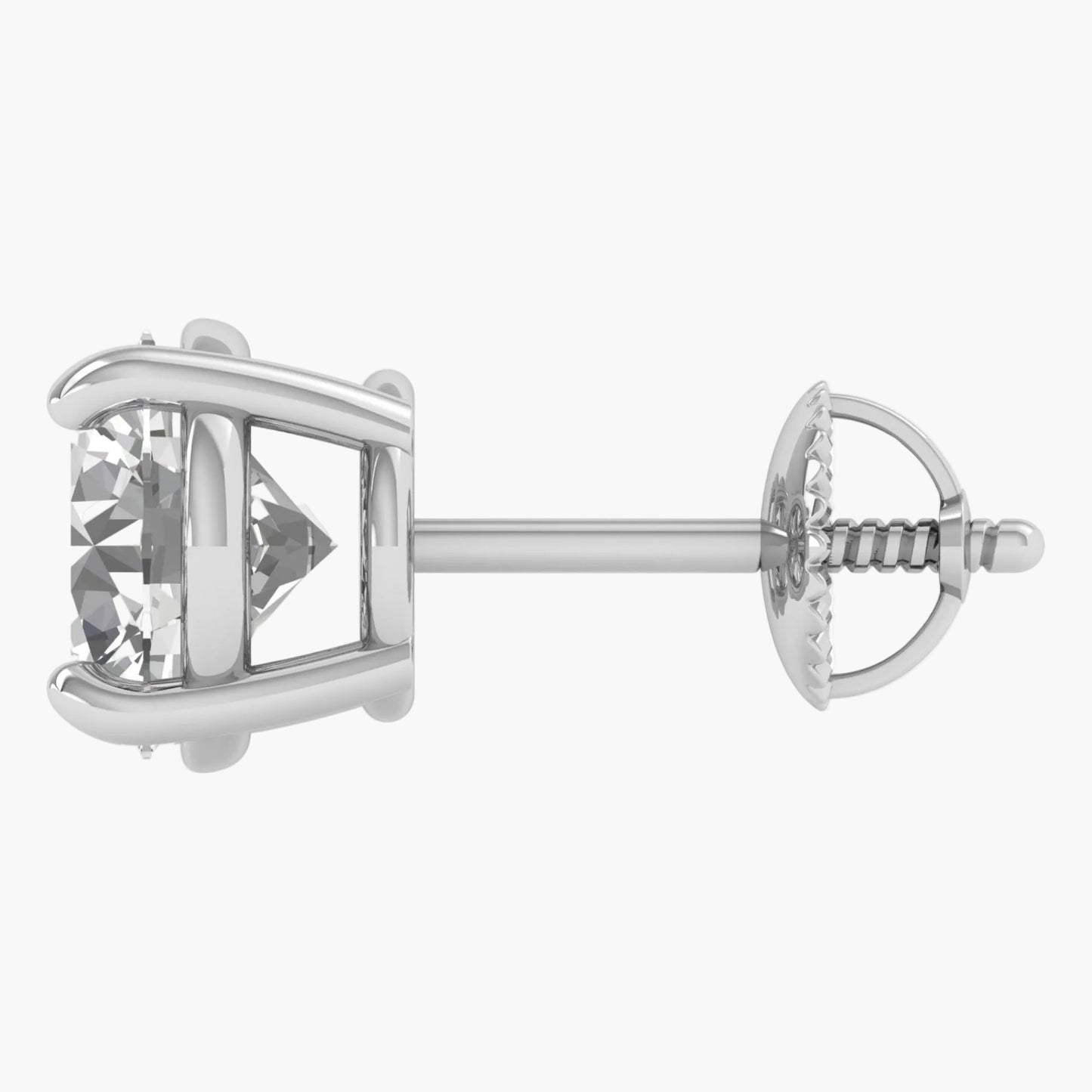 Diamond earring on a white background