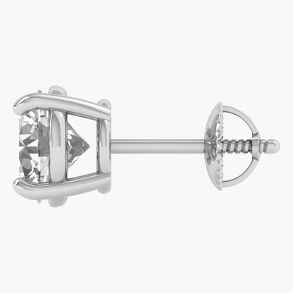 Diamond earring on a white background