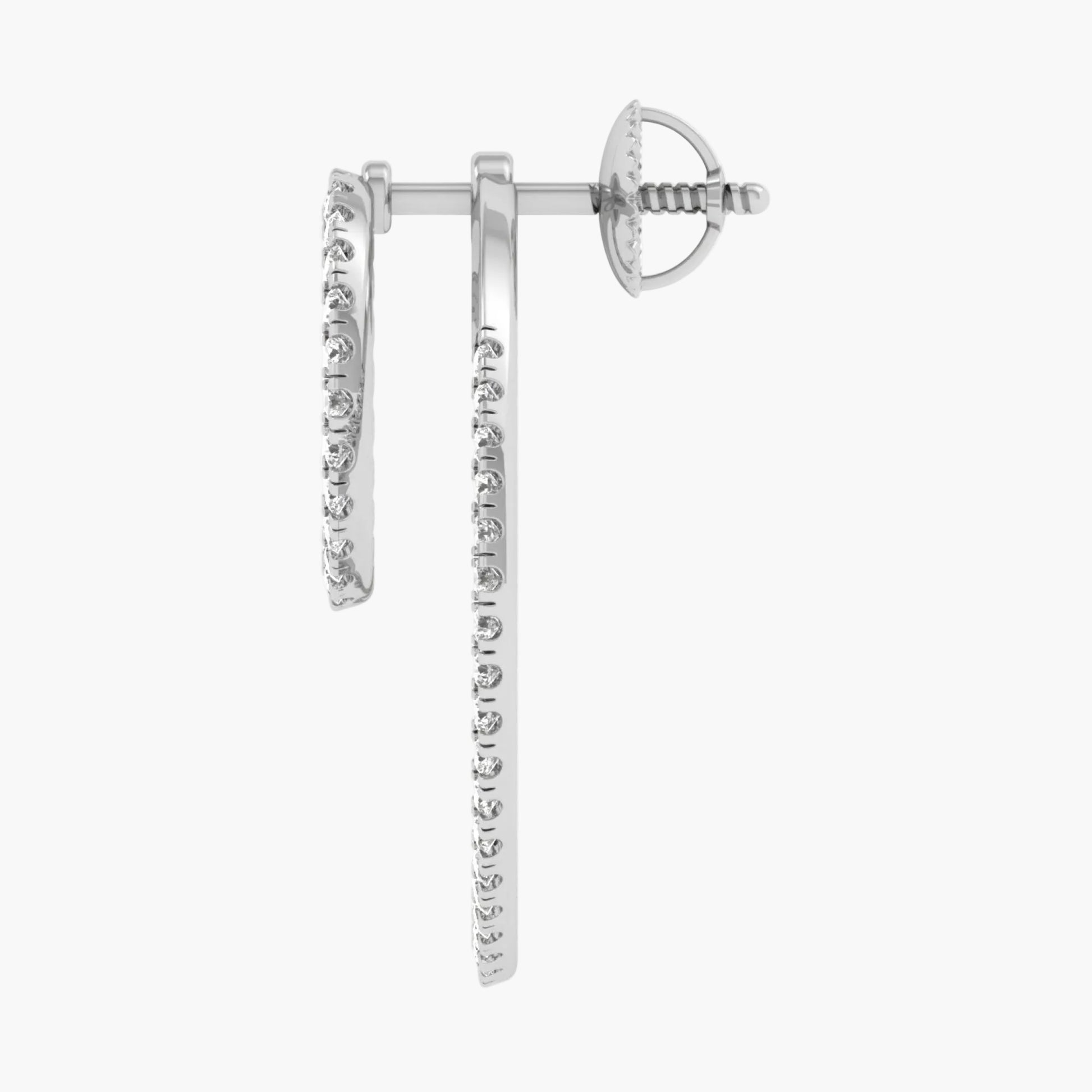 Silver hoop earrings on a white background