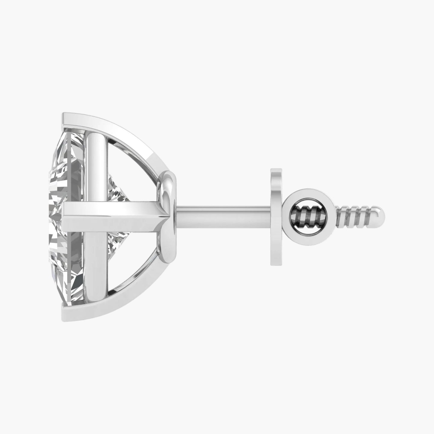 Diamond earring on a white background