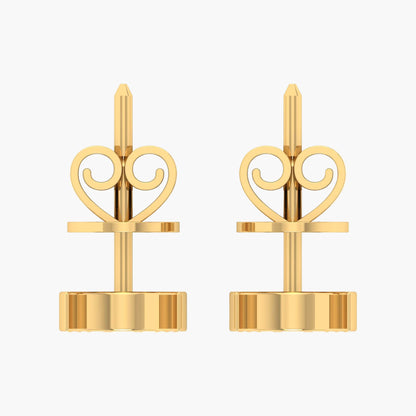 Cresent Charm Diamond Earrings