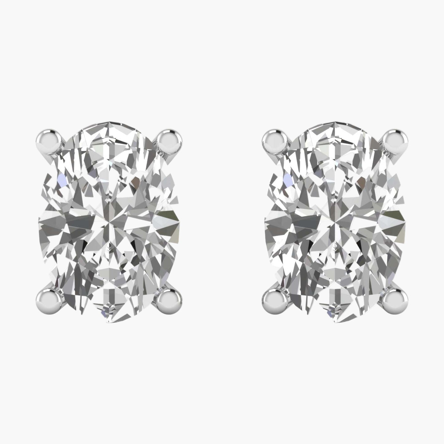 Oval Auspicious Diamond Earrings