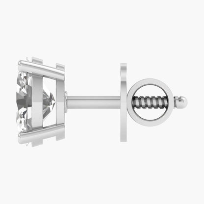 Oval Auspicious Diamond Earrings
