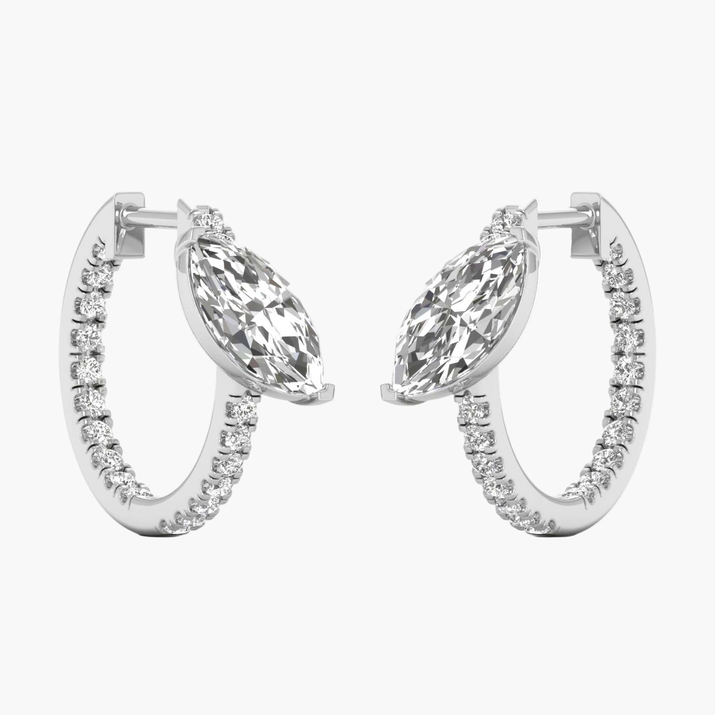 Morning Hoop Diamond Earrings