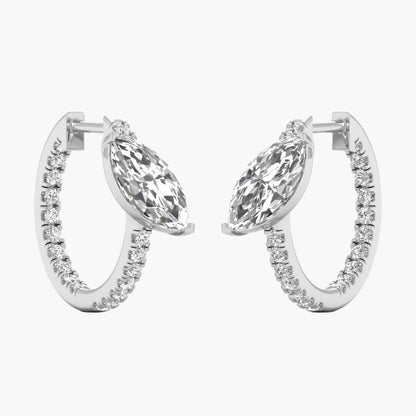Morning Hoop Diamond Earrings