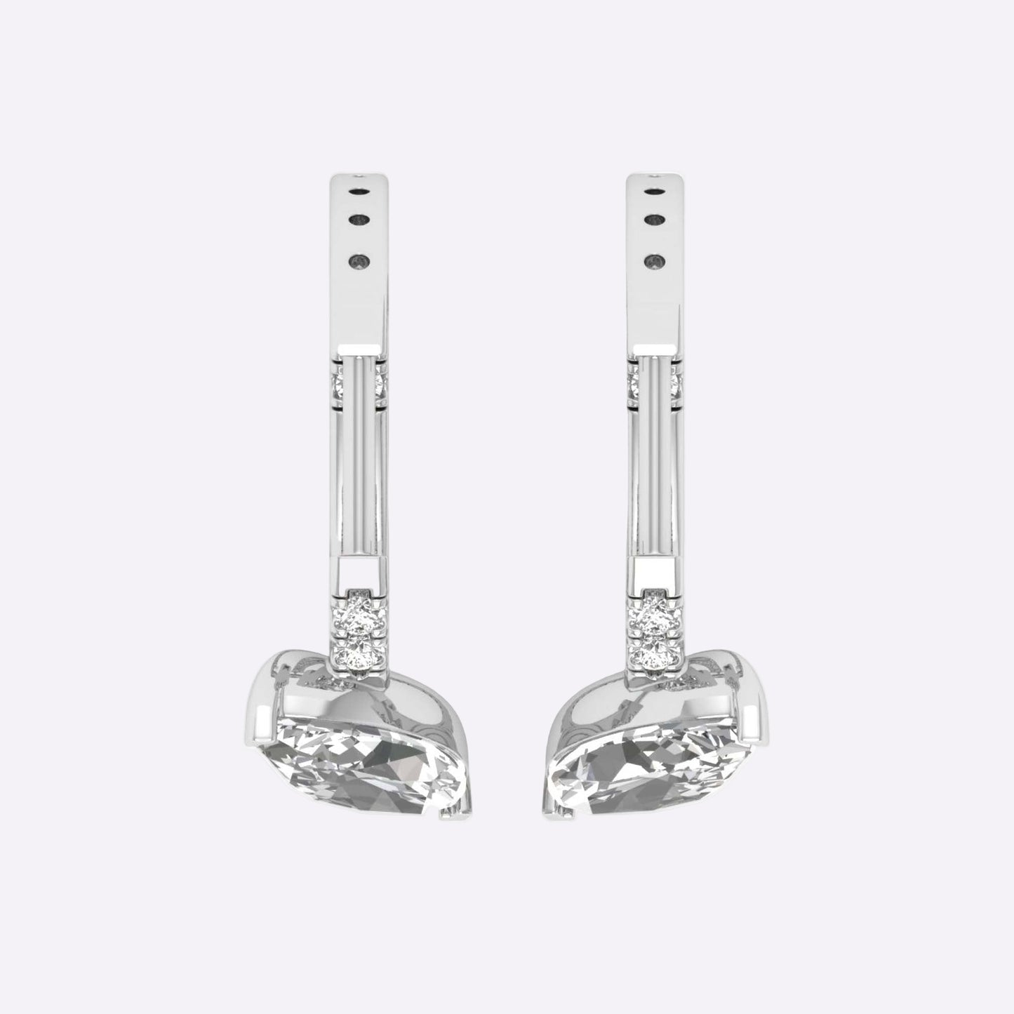 Morning Hoop Diamond Earrings