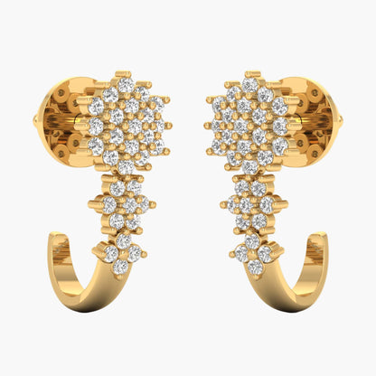 Cascading Cluster Diamond Earrings