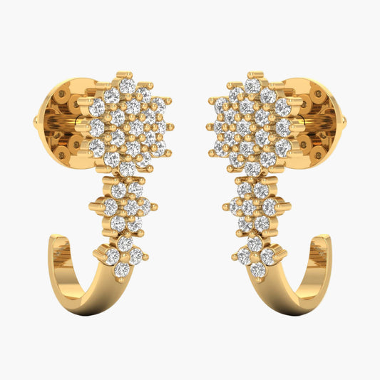 Cascading Cluster Diamond Earrings