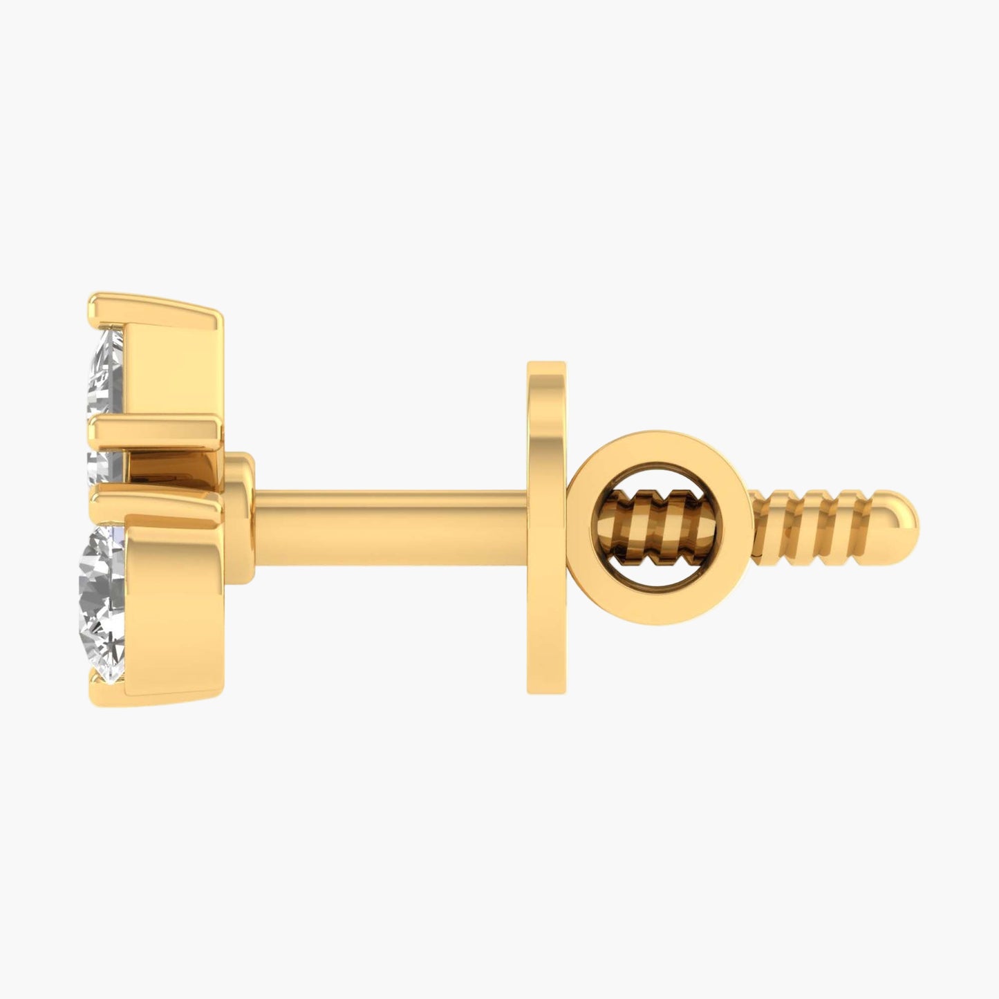 Trinity Pyramid Cluster Stud Diamond Earring