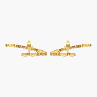 Gold bracelet on a white background