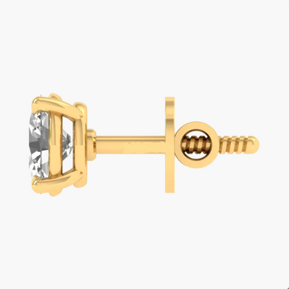 Classic Oval-Cut Diamond Solitaire Earrings