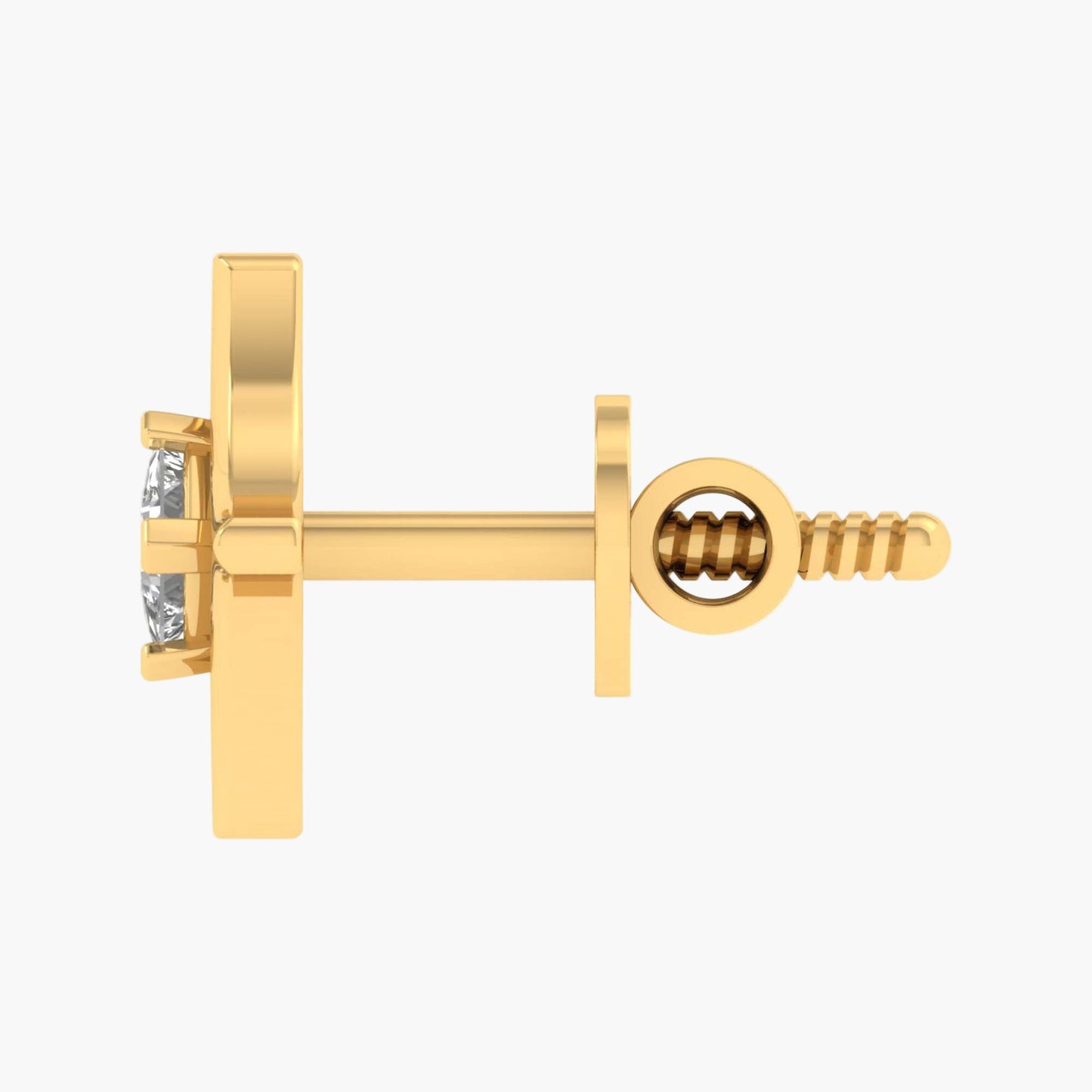 Star Frame Princess Diamond Earrings