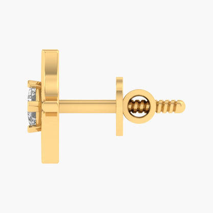 Star Frame Princess Diamond Earrings