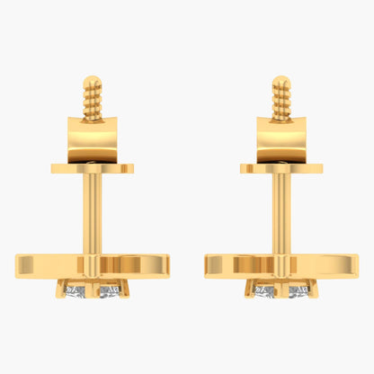 Star Frame Princess Diamond Earrings