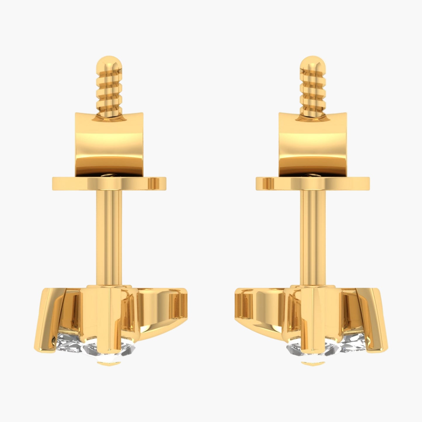 Half Flower Diamond Earrings