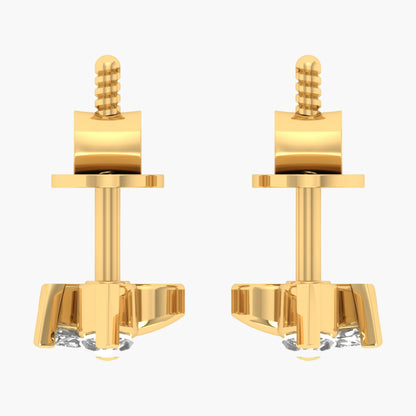 Half Flower Diamond Earrings