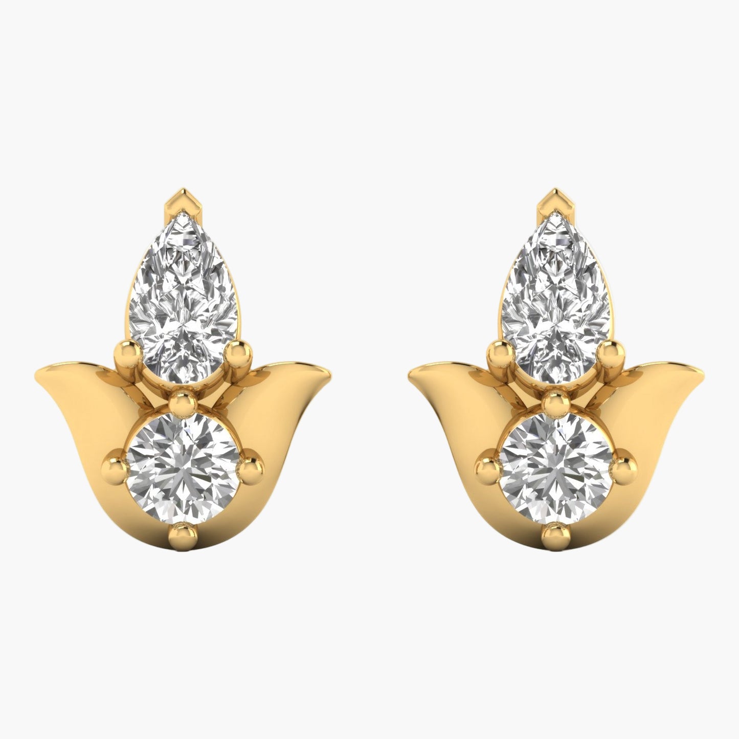 Peplum Diya Diamond Earrings