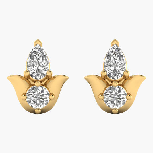 Peplum Diya Diamond Earrings
