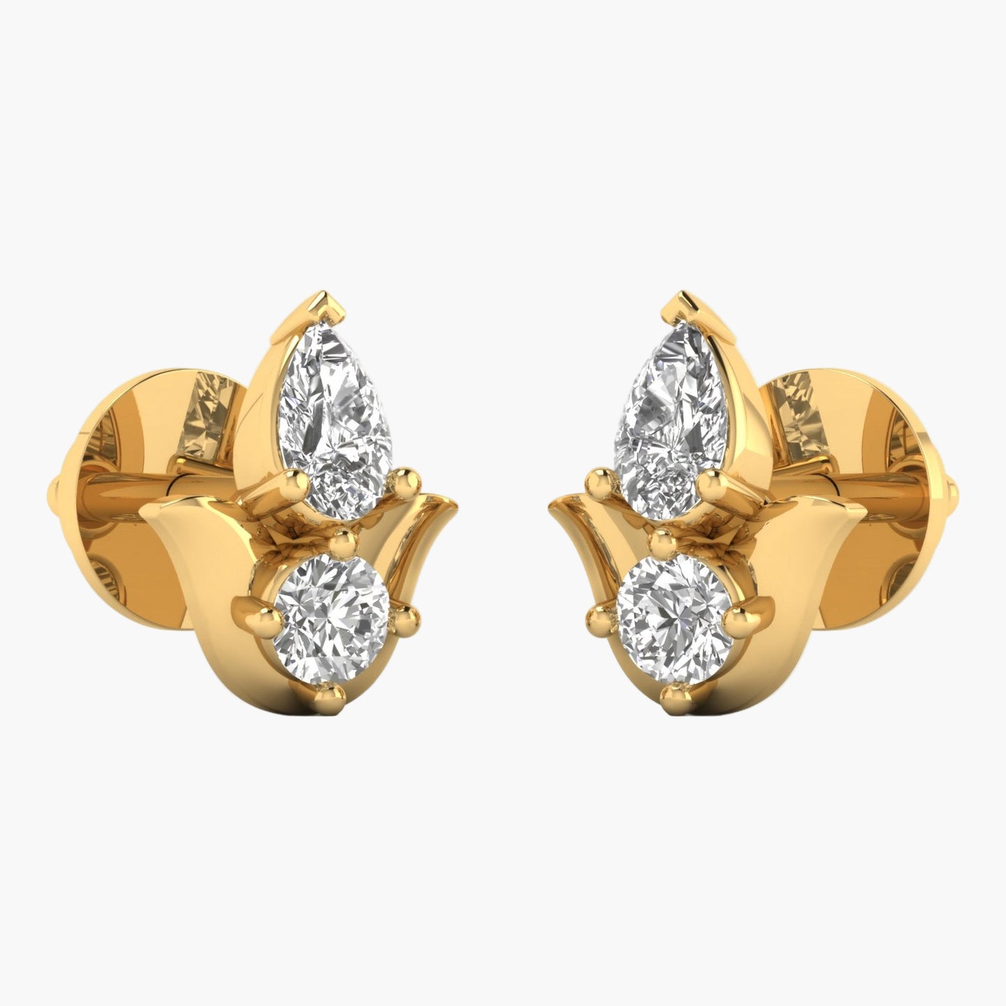 Peplum Diya Diamond Earrings