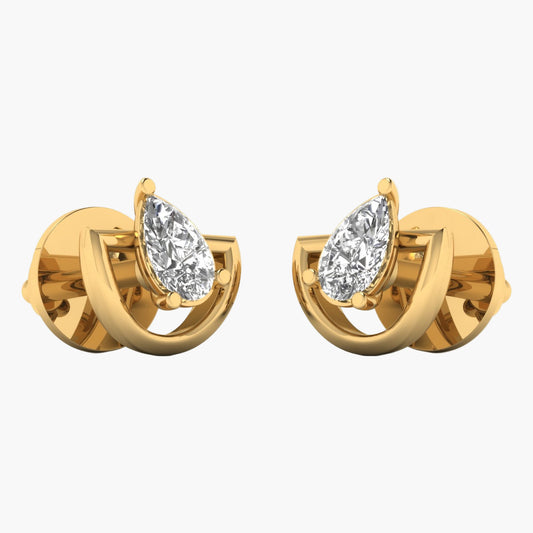 Horseshoe Pear Diamond Earrings