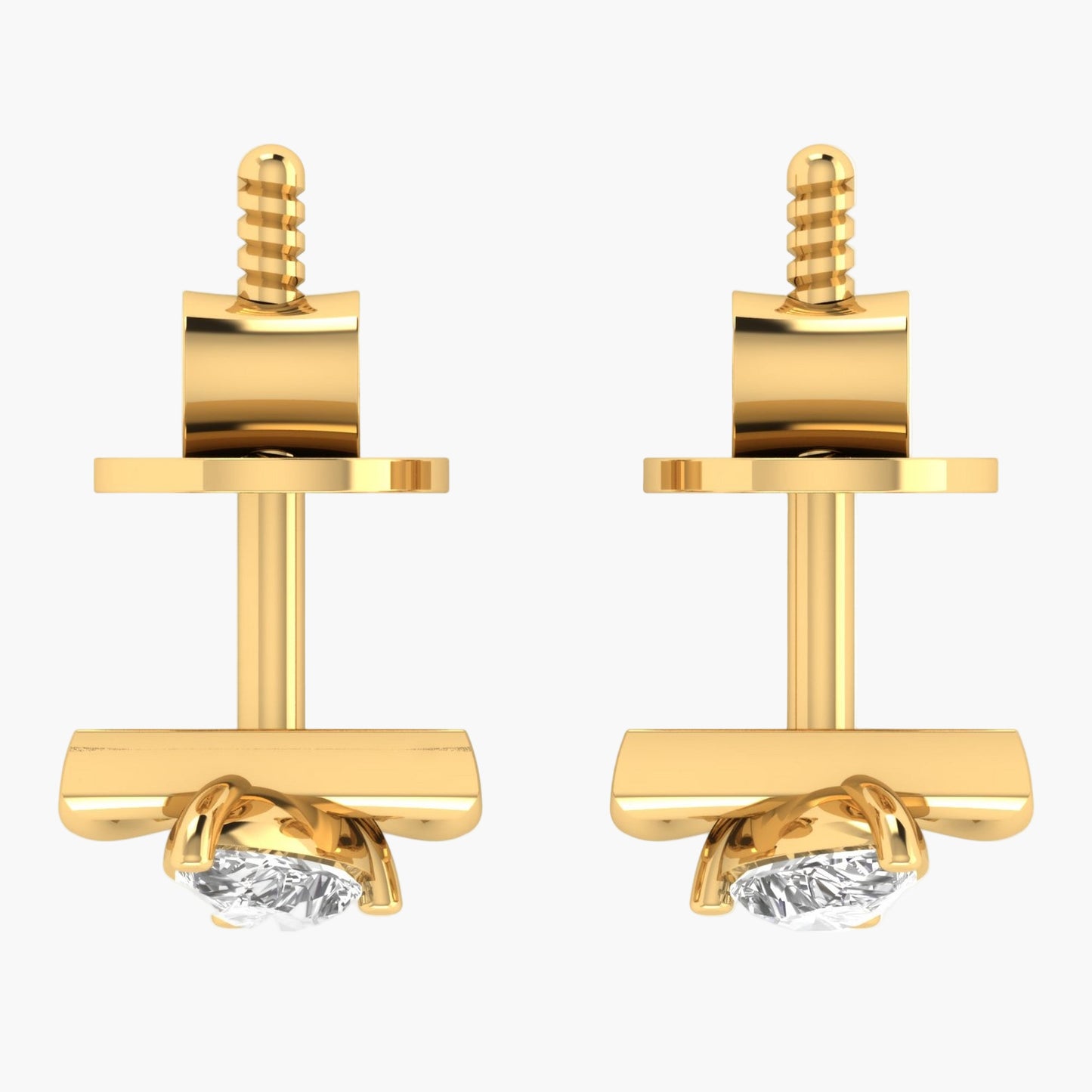 Horseshoe Pear Diamond Earrings