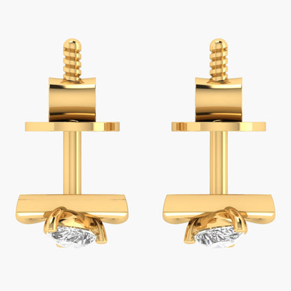 Horseshoe Pear Diamond Earrings