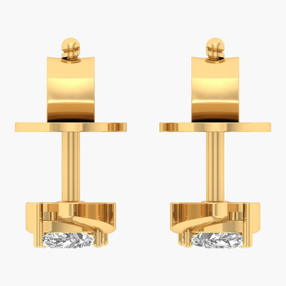 Two Turn Twist Diamond Earrings
