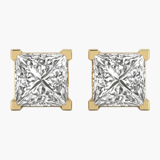 Signature Minimalist Princess Diamond Earrings