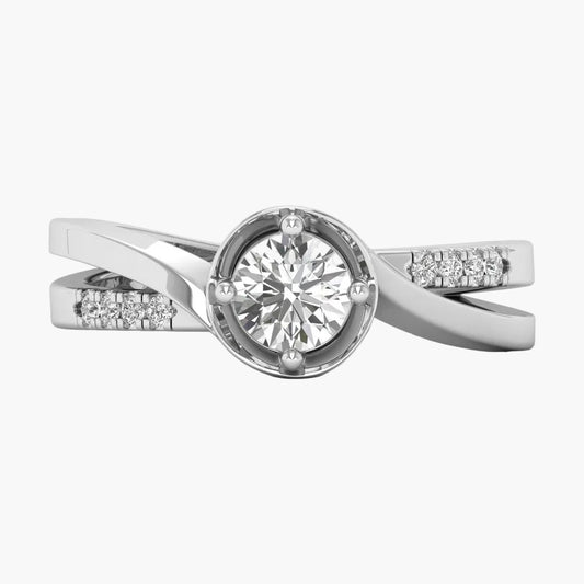 Diamond ring with a white background