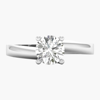 Diamond ring on a white background