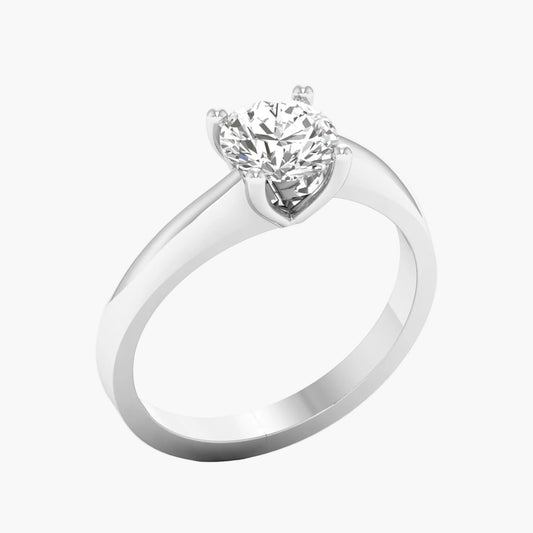Diamond ring on a white background