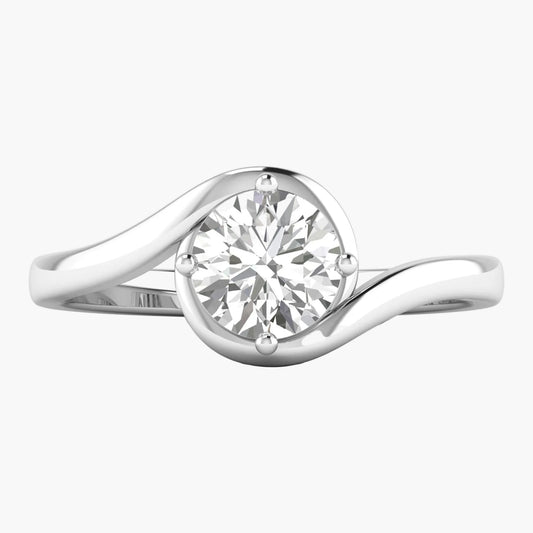 Diamond ring with a white background