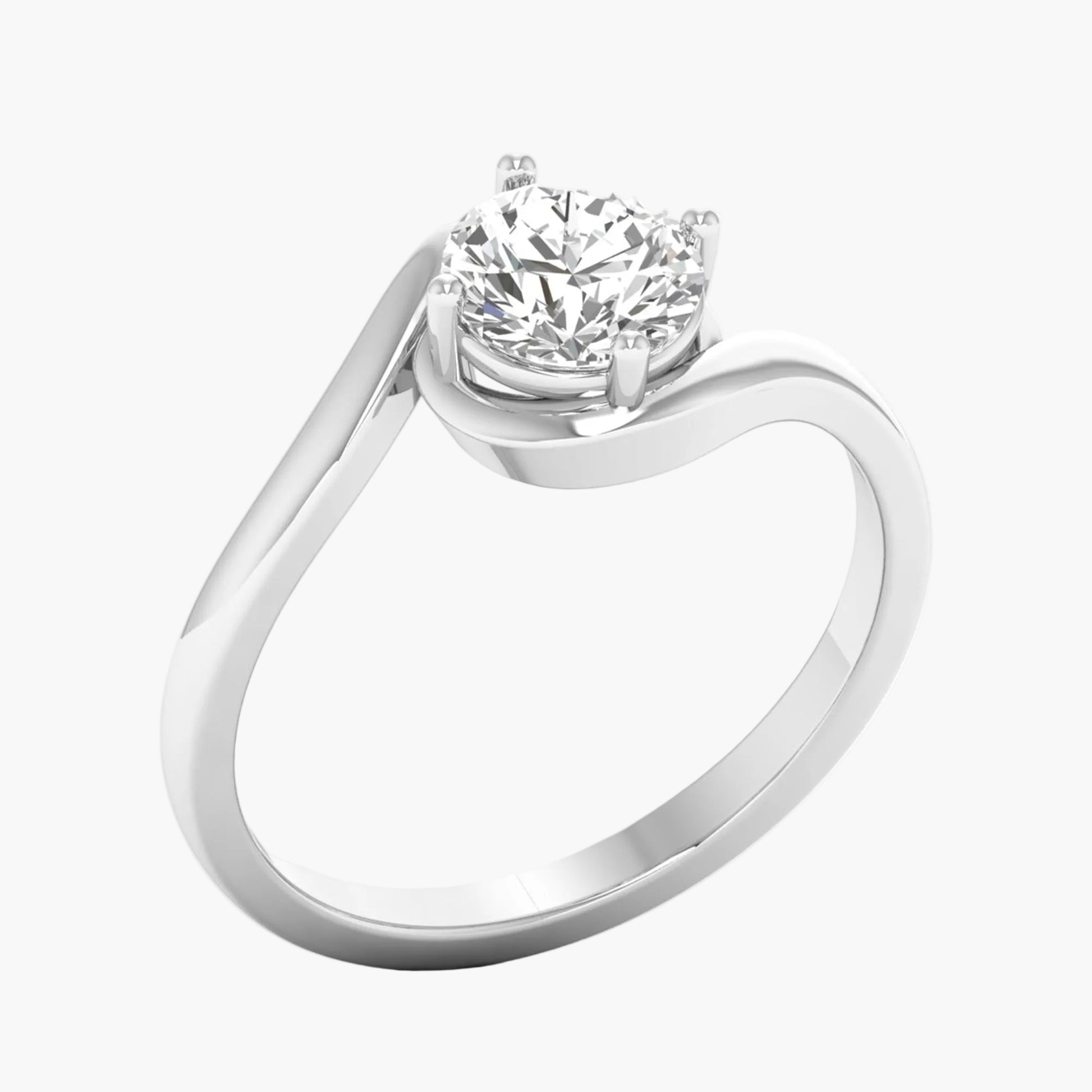 Diamond ring on a white background