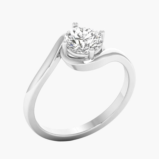 Diamond ring on a white background