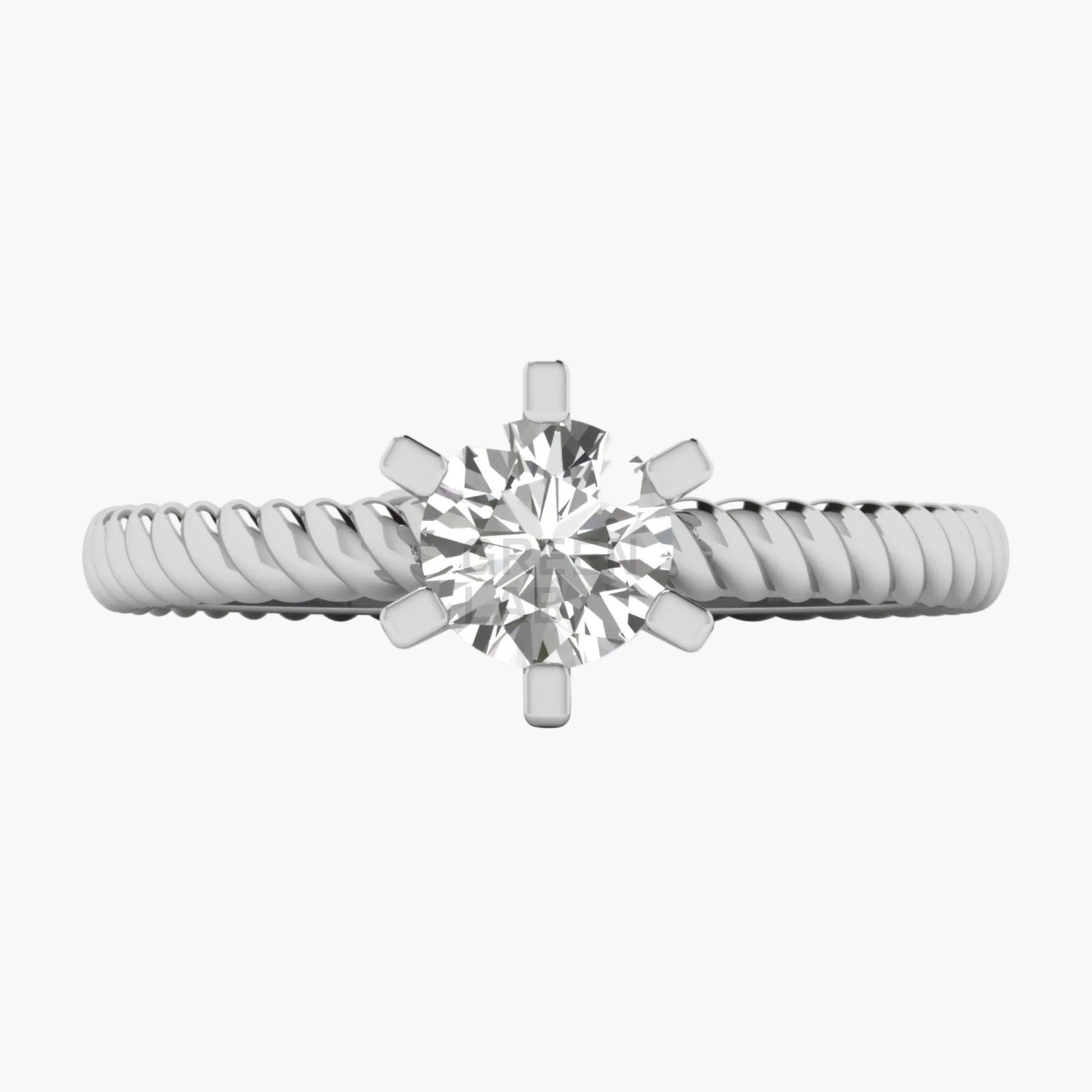 Diamond ring with a white background