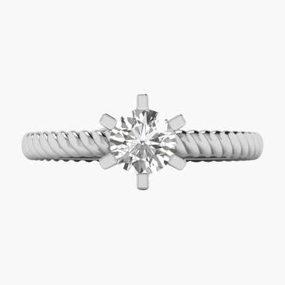 Diamond ring with a white background