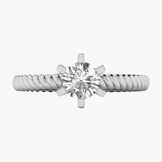 Diamond ring with a white background