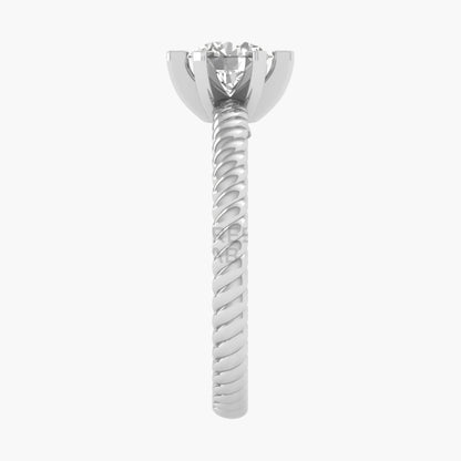Metallic screw on a white background
