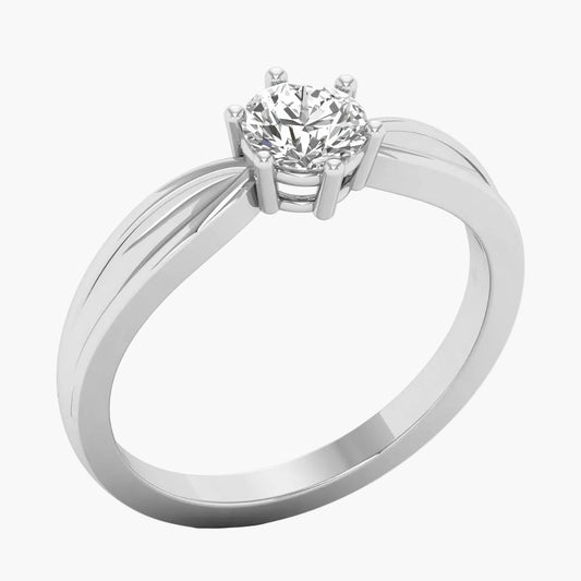 Diamond ring with a white background