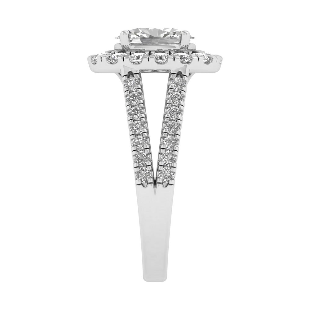 Diamond ring with a white background
