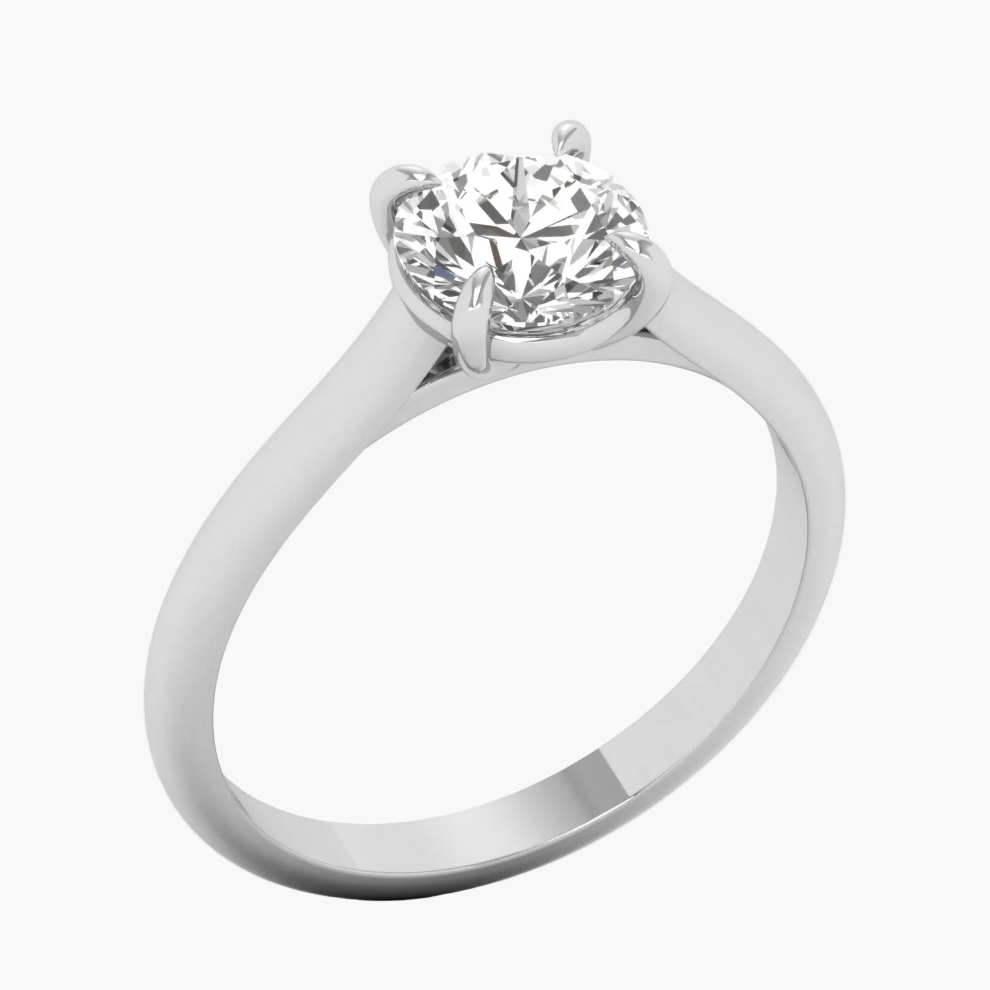 Diamond ring on a white background
