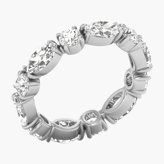 Silver ring with multiple gemstones on a white background, branded 'Green Lab'.