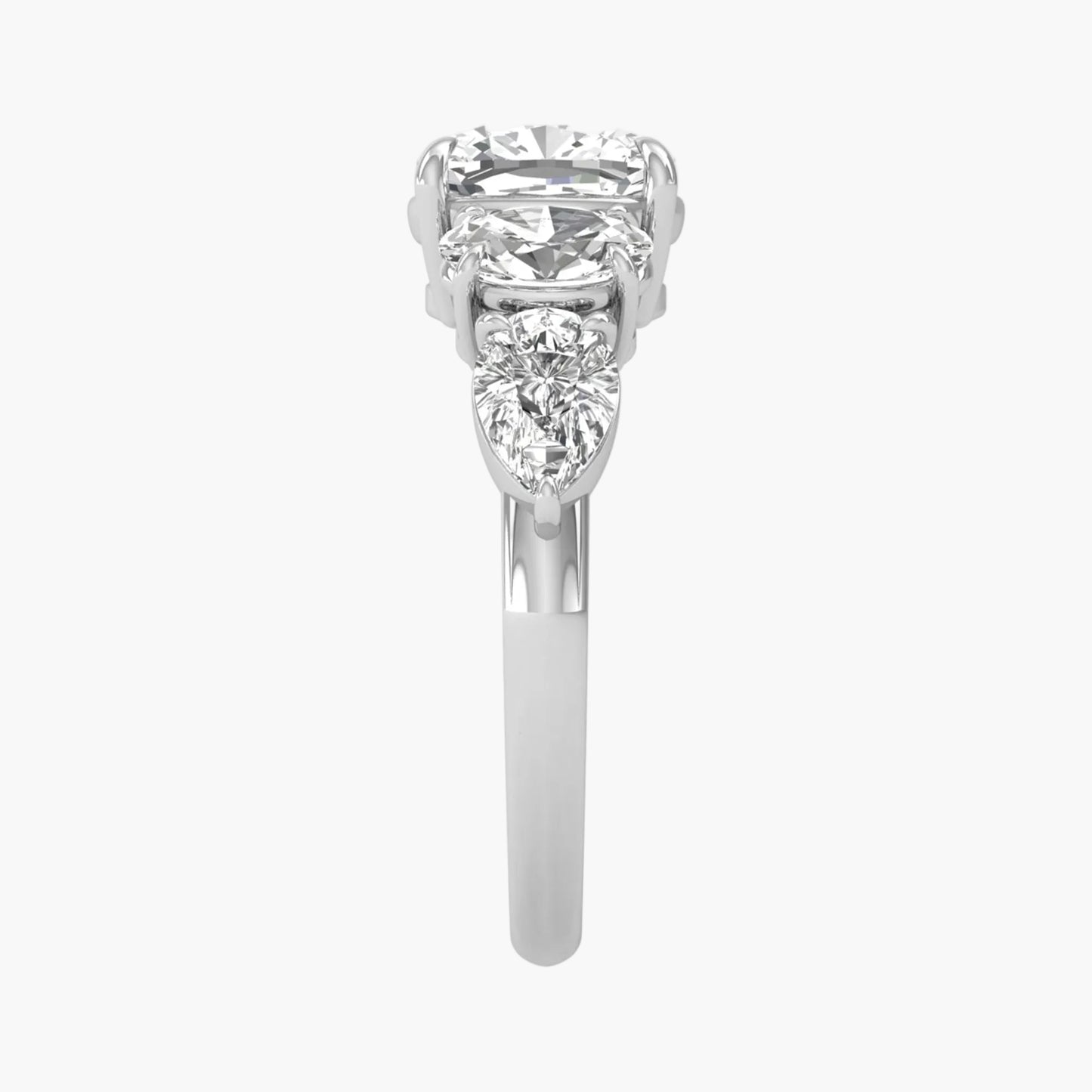 Diamond ring with a white background
