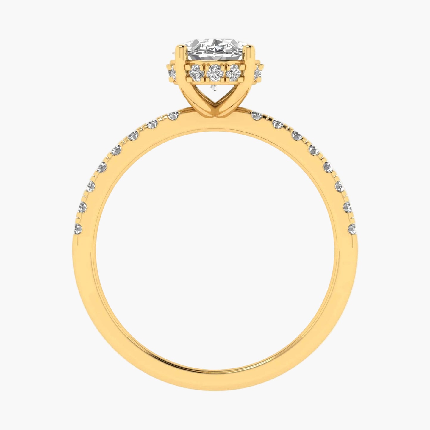 Hammered Dome Diamond Ring